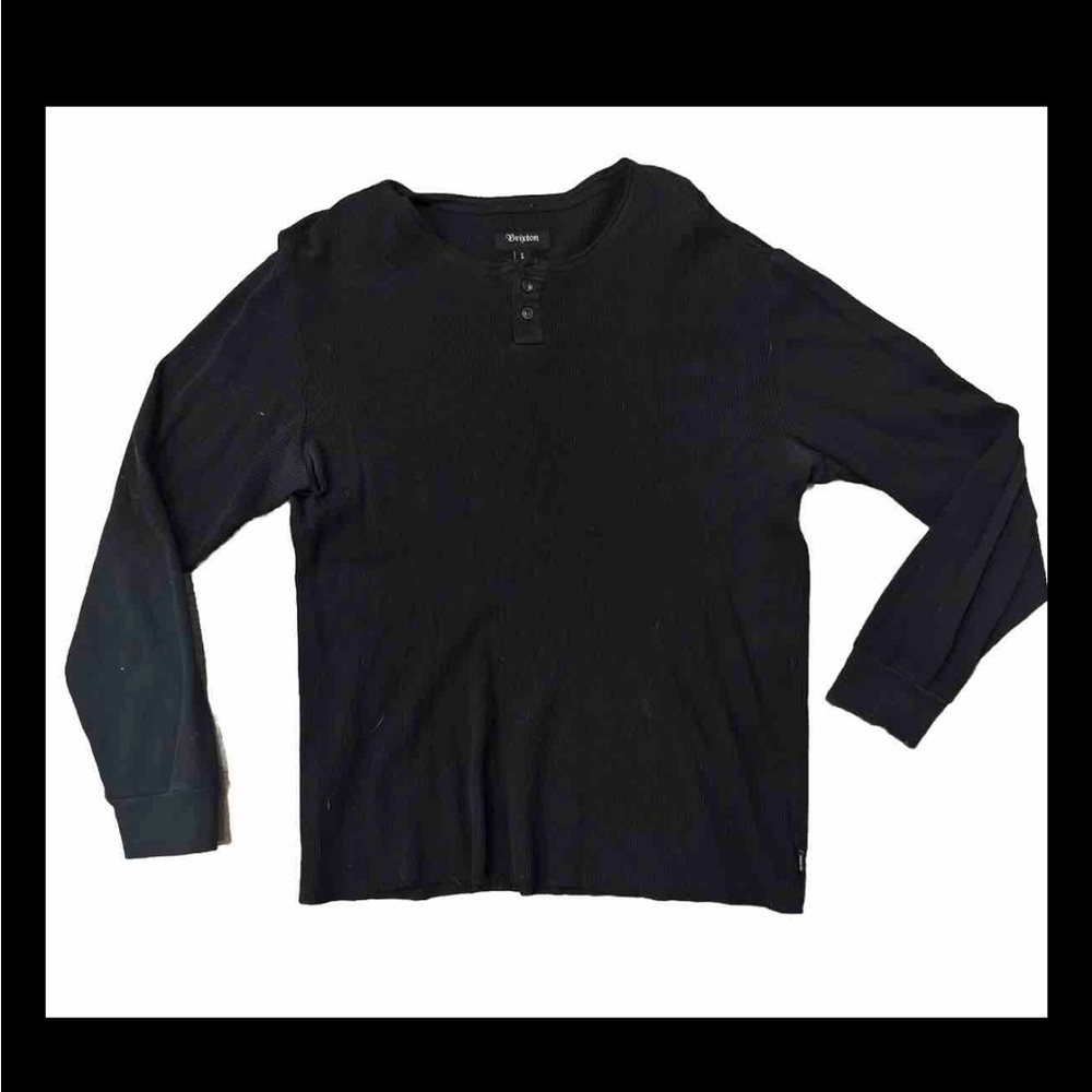 Brixton Grant Thermal Knit Sweater (black) 41202037-0100